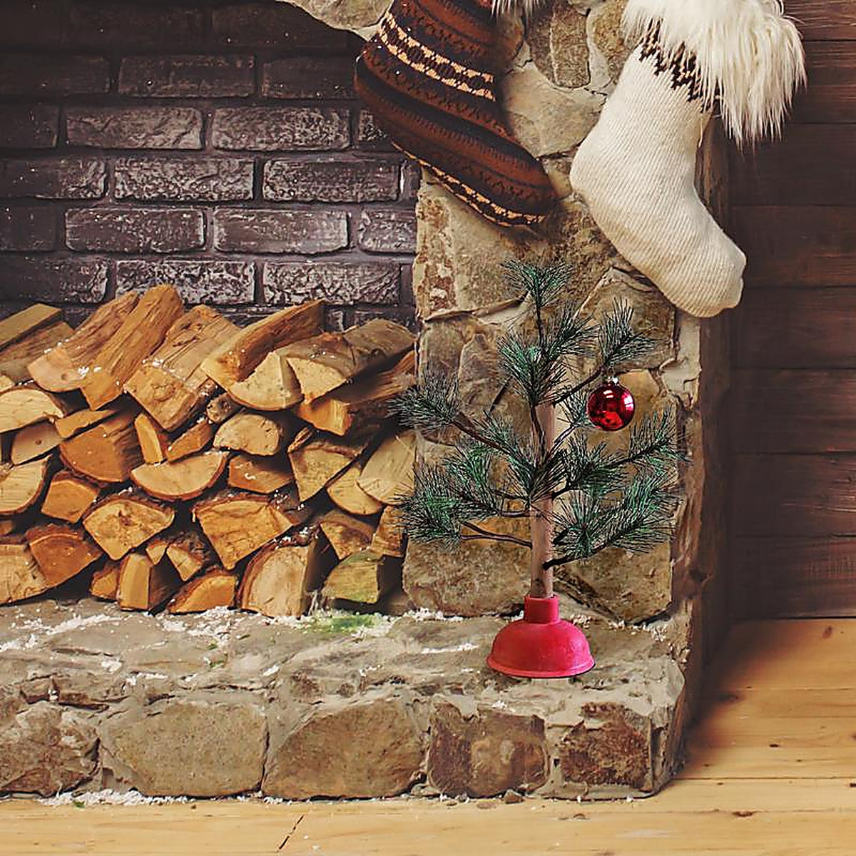 Rednek - 66805 - Multicolored Plunger Christmas Tree 15 In.