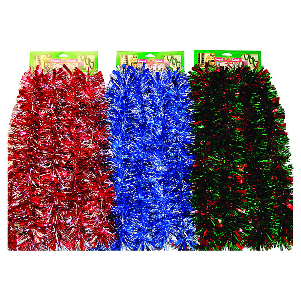 FC Young M35-ACE 12 ft. L Wide Tinsel Christmas Garland