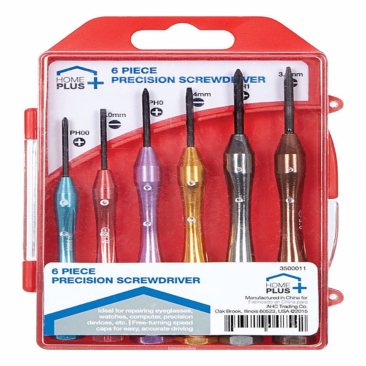 Home Plus 3500011 6 pc Assorted Precision Driver Set