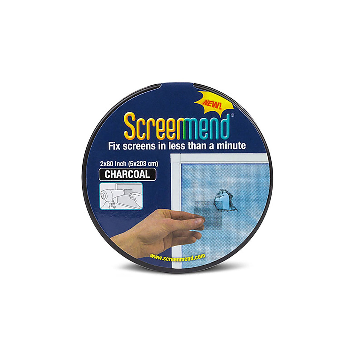 ScreenMend - 857101004662 - Charcoal Fiberglass Screen Repair Patch 2 In. W X 80 In. L 1 Pack