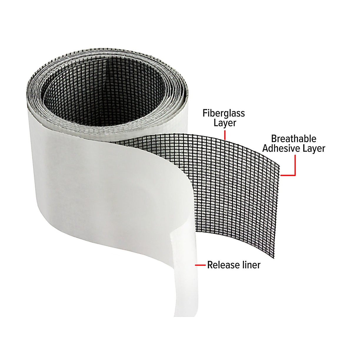 ScreenMend - 857101004662 - Charcoal Fiberglass Screen Repair Patch 2 In. W X 80 In. L 1 Pack