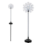 Alpine QLP232BB-12 LED Pathway Decor Solar Snowflake Garden Stake