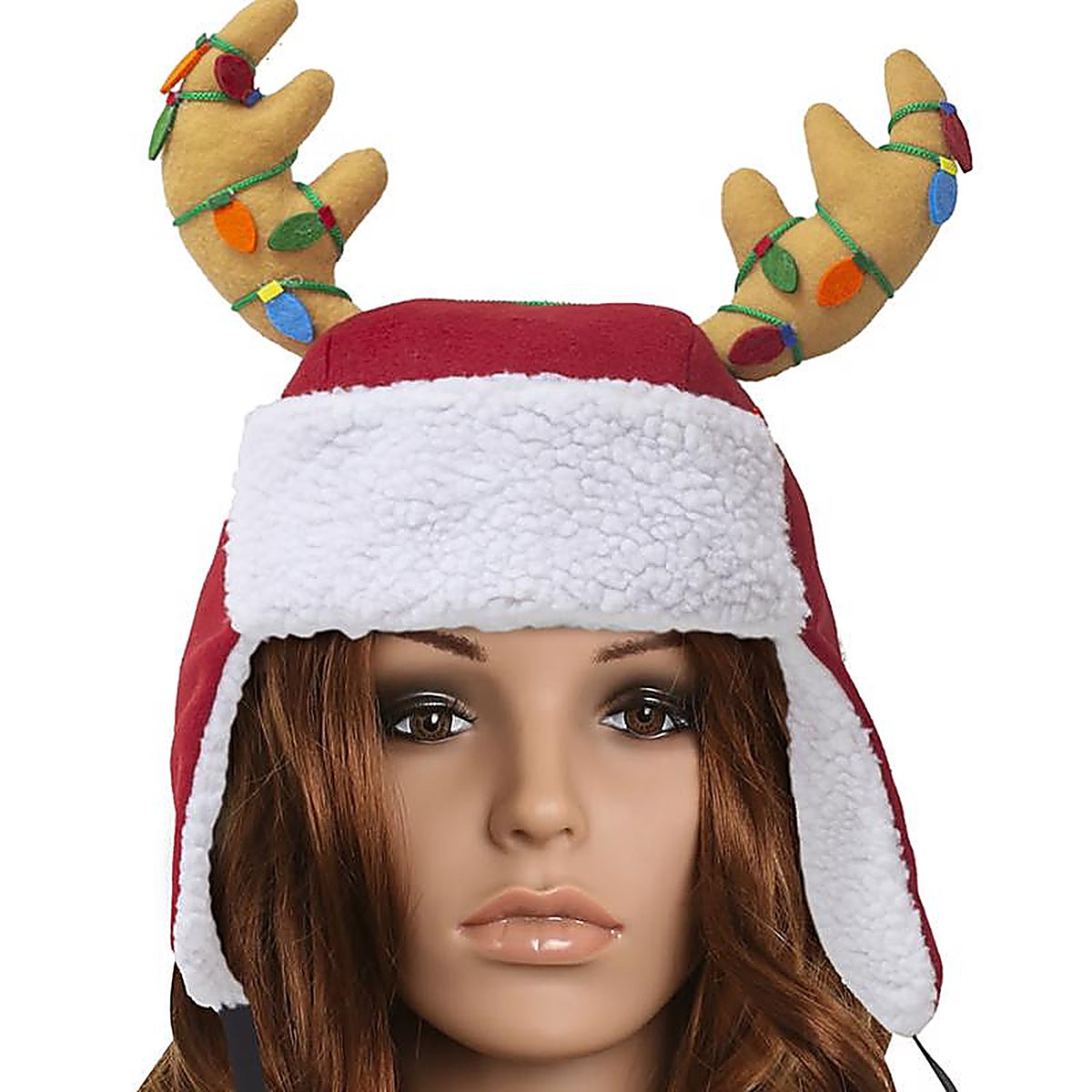 Dyno 0408937-2 Red/White Antler Antler Santa Hat
