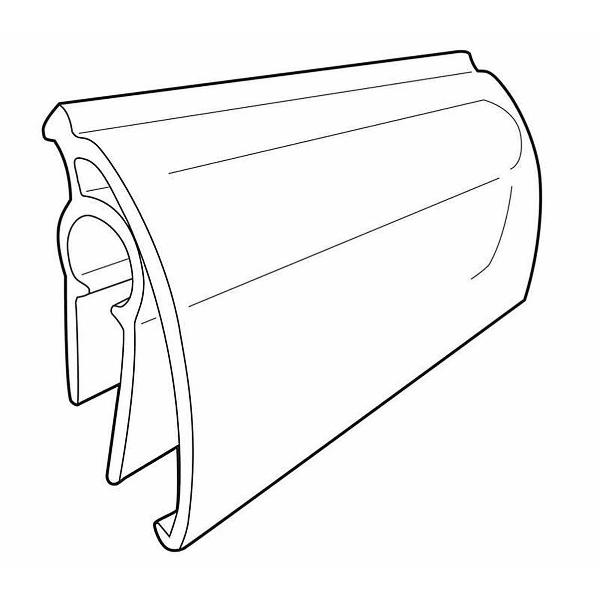 Kinter 108829-ACE 0.25 in. H X 1.5 in. W X 2 in. L Clear Utility/Parts C Channel Ticket Holder Plastic