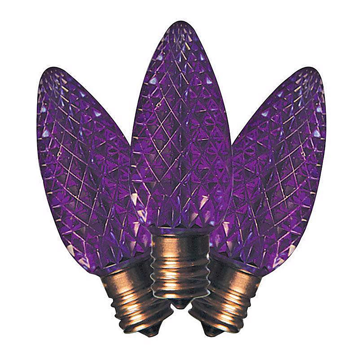 Holiday Bright Lights BU25LEDFC9-TPLA LED C9 Purple 25 count Replacement Christmas Light Bulbs