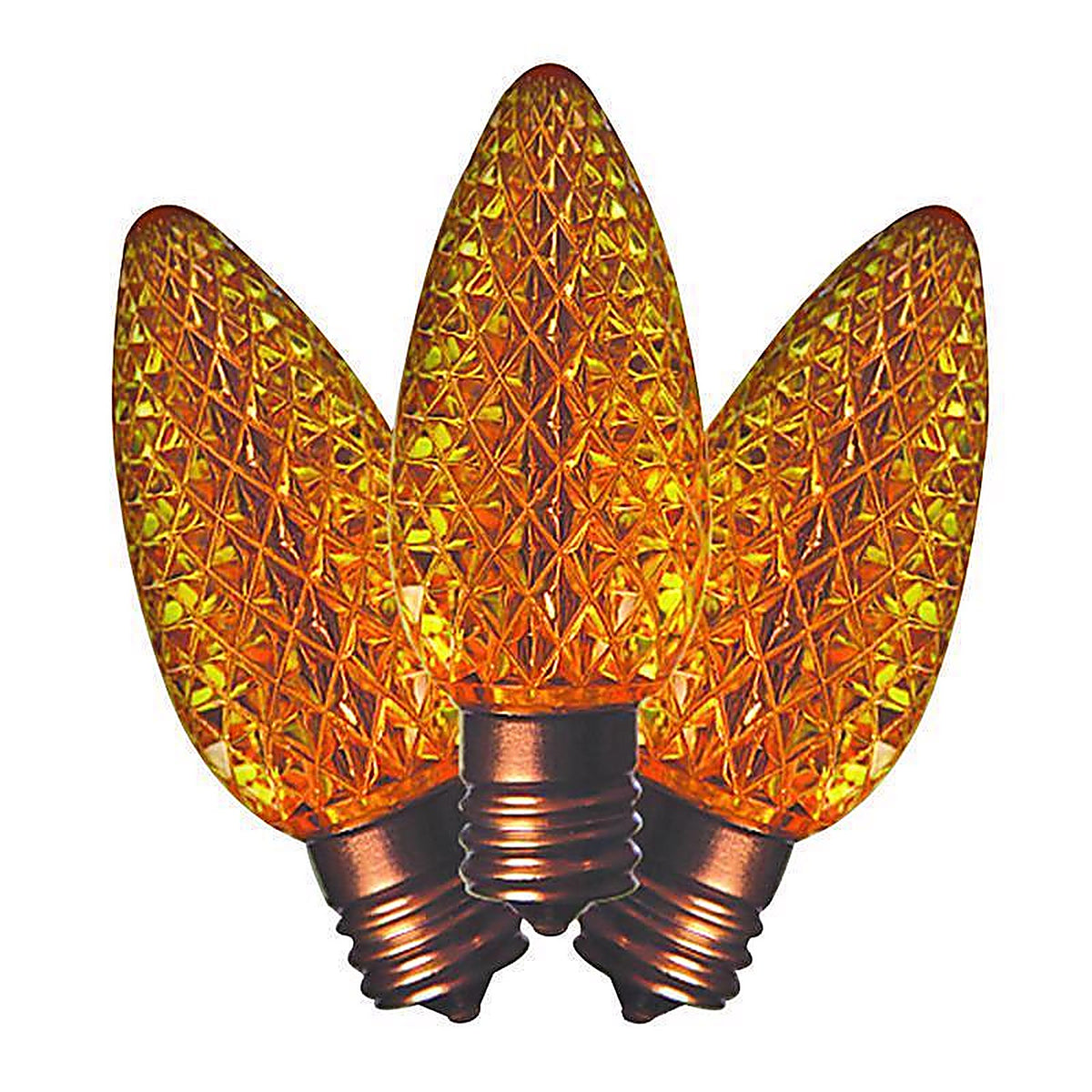 Holiday Bright Lights BU25LEDFC9-TYLA LED C9 Yellow 25 count Replacement Christmas Light Bulbs