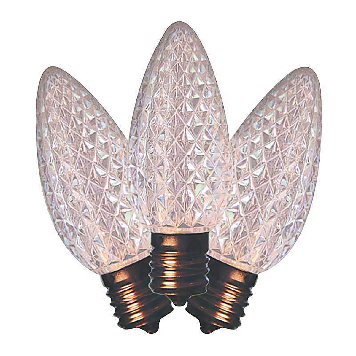 Holiday Bright Lights BU25LEDFC9-TPWA LED C9 Pure White 25 count Replacement Christmas Light Bulbs