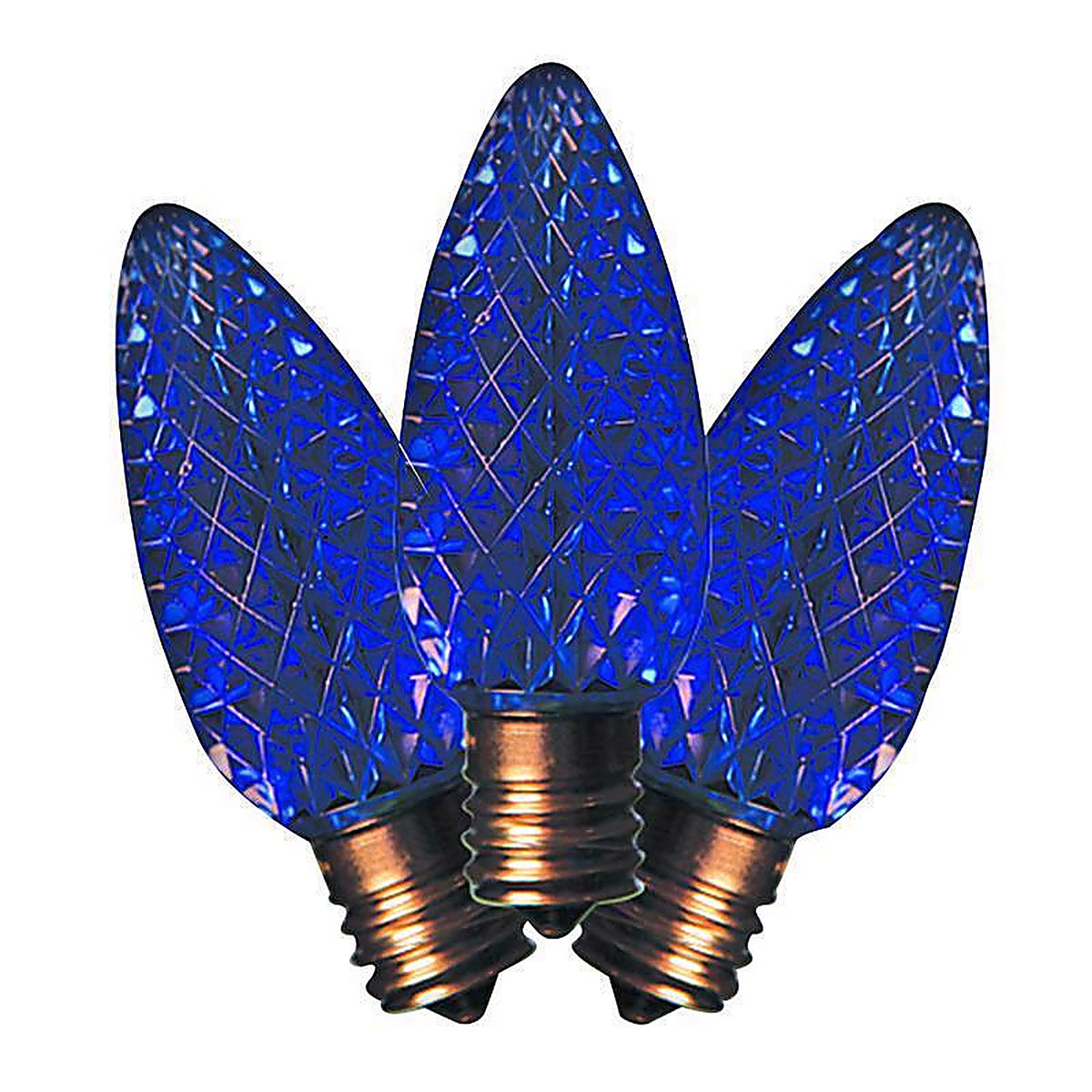 Holiday Bright Lights BU25LEDFC9-TBLA LED C9 Blue 25 count Replacement Christmas Light Bulbs