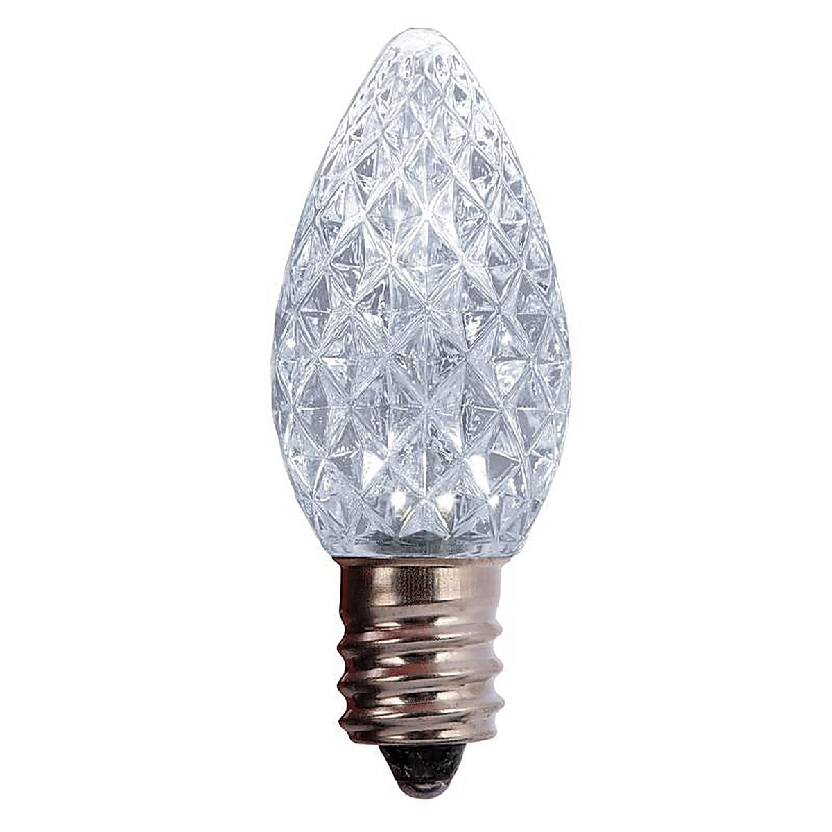 Holiday Bright Lights BU25LEDFC7-TPWA LED C7 Cool White 25 count Replacement Christmas Light Bulbs