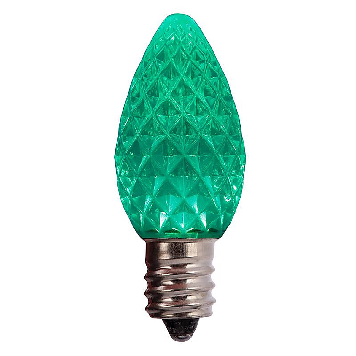 Holiday Bright Lights BU25LEDFC7-TGRA LED C7 Green 25 count Replacement Christmas Light Bulbs