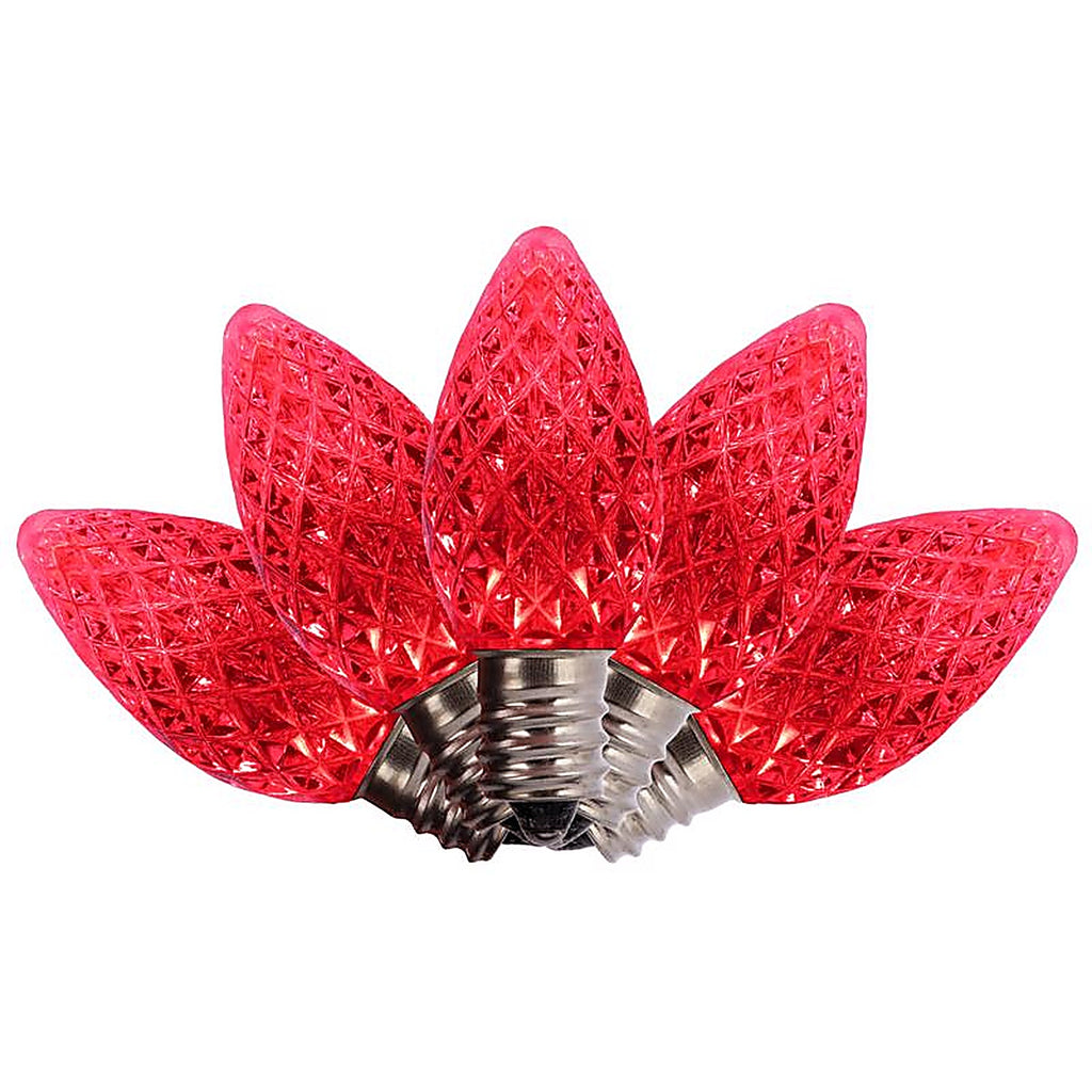 Holiday Bright Lights BU25LEDFC7-TRDA LED C7 Red 25 count Replacement Christmas Light Bulbs