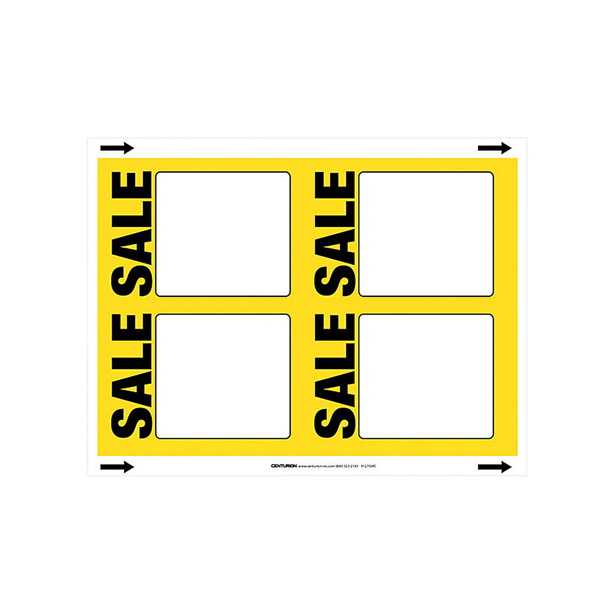 Centurion - 7064590 - 3.5 In. H X 5.5 In. W Office Supplies/Stationary Sign 25 Each