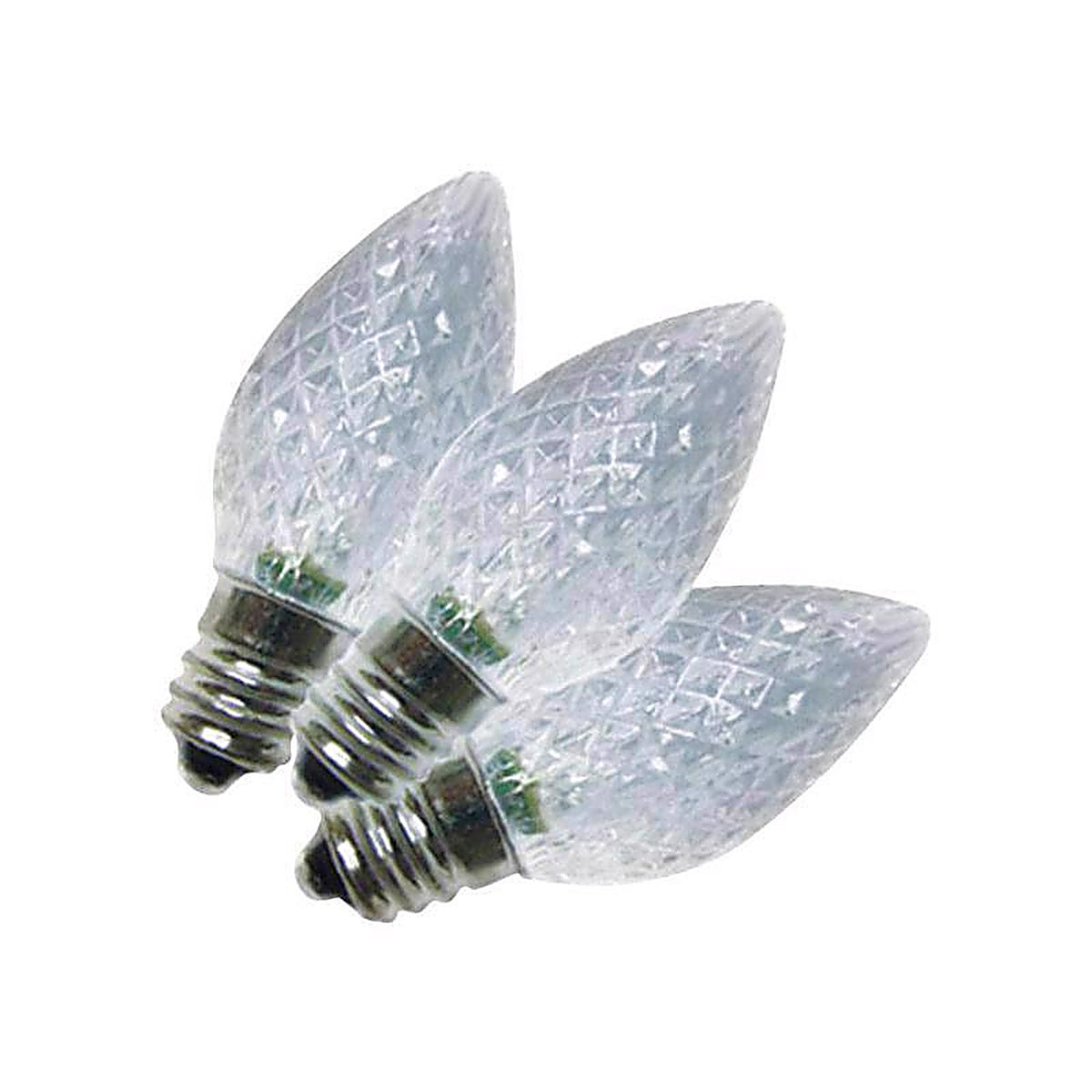 Holiday Bright Lights BU25LEDFC7-TCWA LED C7 Cool White 25 count Replacement Christmas Light Bulbs