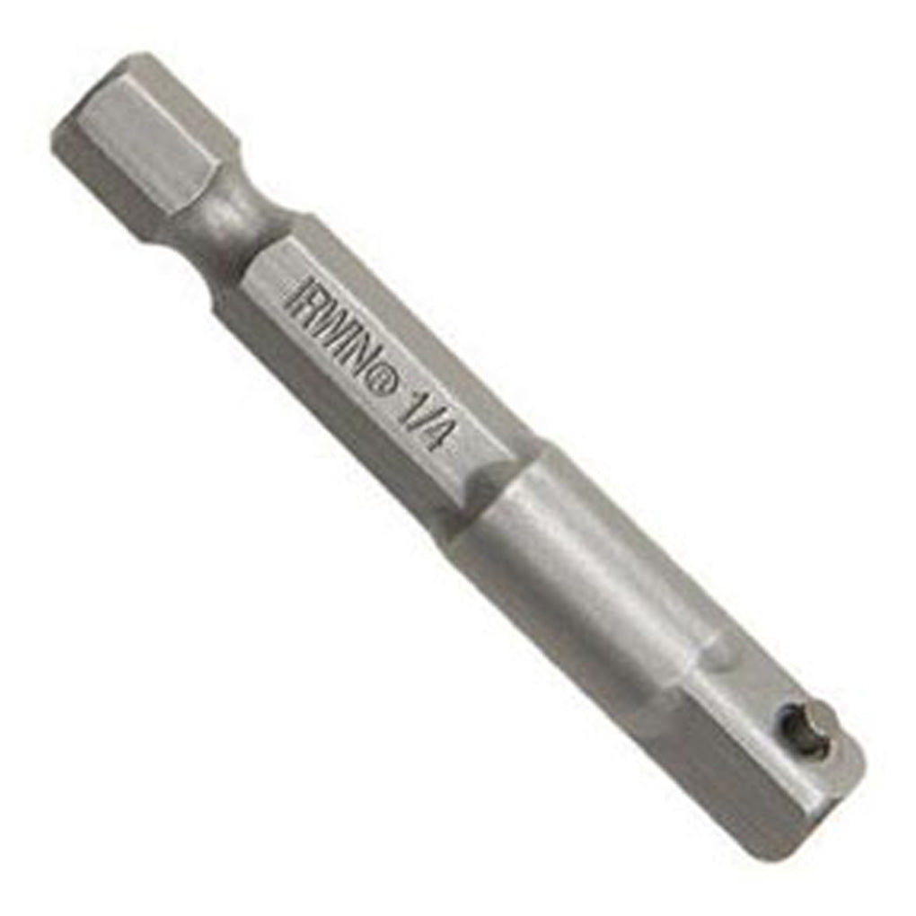 Irwin Hanson 93777 1/4in. Square Drive Socket Adapter w/Ball Lock, 6in.