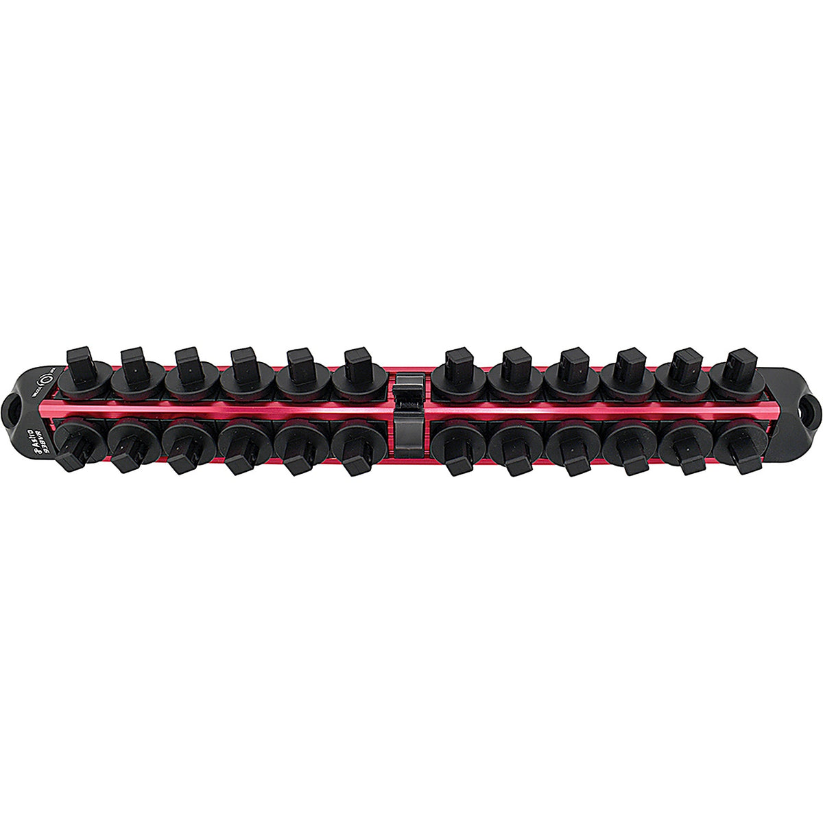 Astro Pneumatic - 938VR - 3/8 Inch Drive V12 Locking Magnetic Socket Organizer for 24 Sockets Ratchet - Red