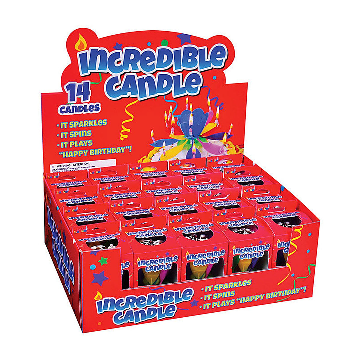 Just for Laughs - 3305C - Incredible Candle Celebration Birthday Candle Plastic 1 Pack