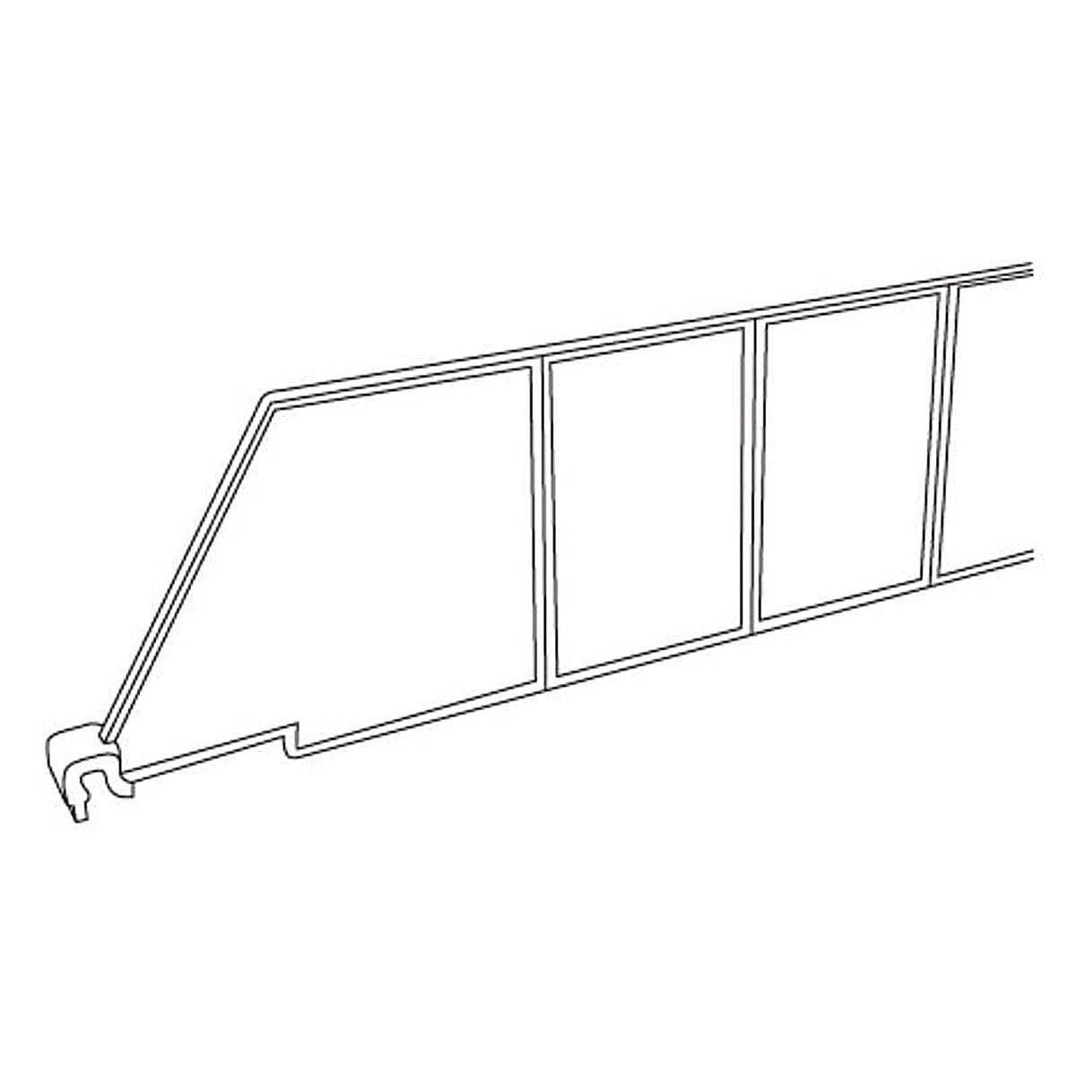 Kinter 150191-ACE 3 in. H X 1/2 in. W X 22 in. L Clear Lozier or Madix Fixtures Divider System Plastic