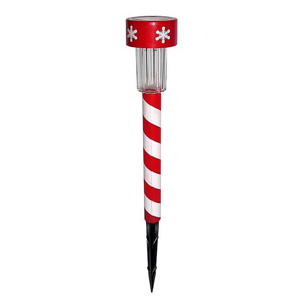 Alpine SLZ136BB-48 Pathway Decor Solar Powered Lighted Candy Cane Stake