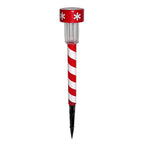 Alpine SLZ136BB-48 Pathway Decor Solar Powered Lighted Candy Cane Stake