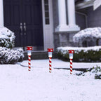 Alpine SLZ136BB-48 Pathway Decor Solar Powered Lighted Candy Cane Stake