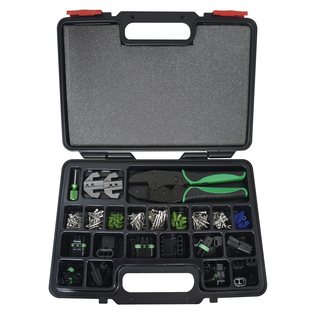 Astro Pneumatic 9478 220 Pc. Weatherpack Ratcheting Crimping Tool & Accessory Set