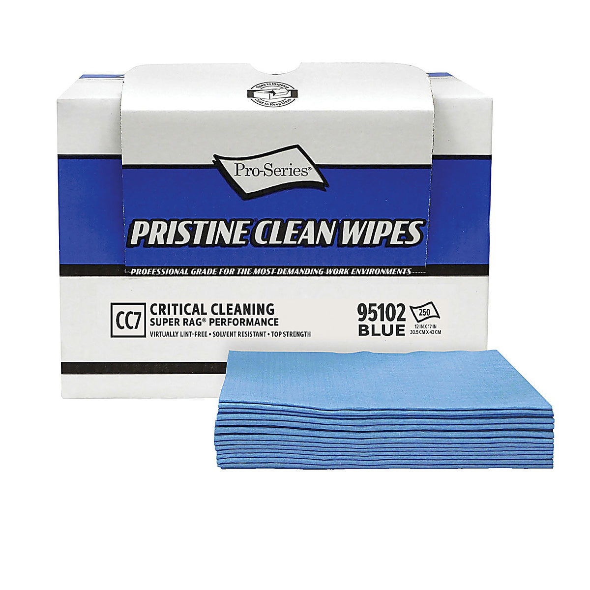 MDI Wipes 95102 SUPER RAG BLUE CREP SPUN