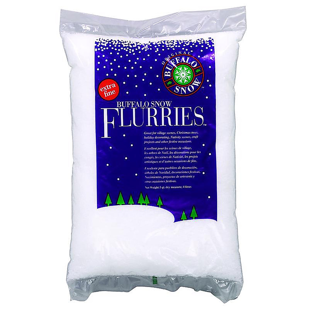 Buffalo B00070 White 4 liters dry Decorative Snow Indoor Christmas Decor