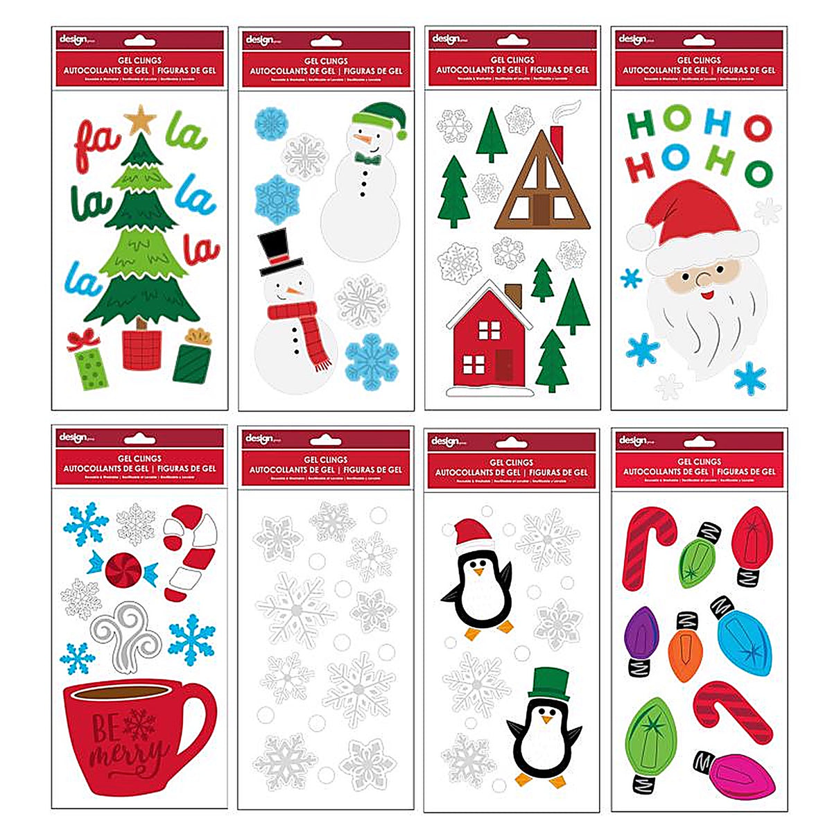 Impact Innovations IG140739 Multicolored Window Clings Indoor Christmas Decor 2.2 in.