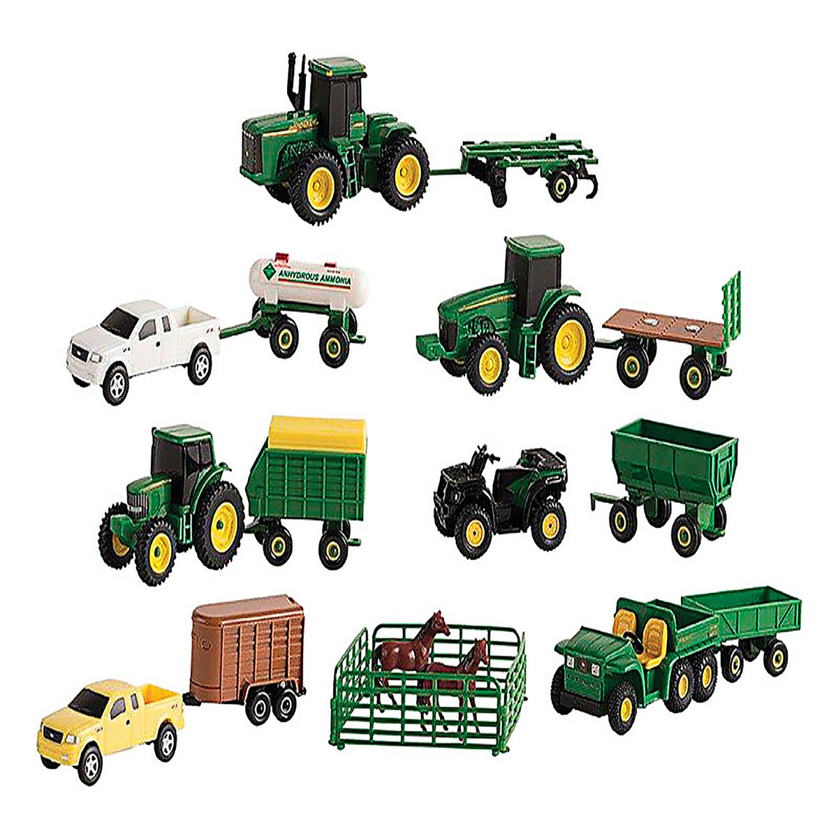 Tomy - 35265BP - John Deere Vehicle Toy Set Assorted 20 Piece