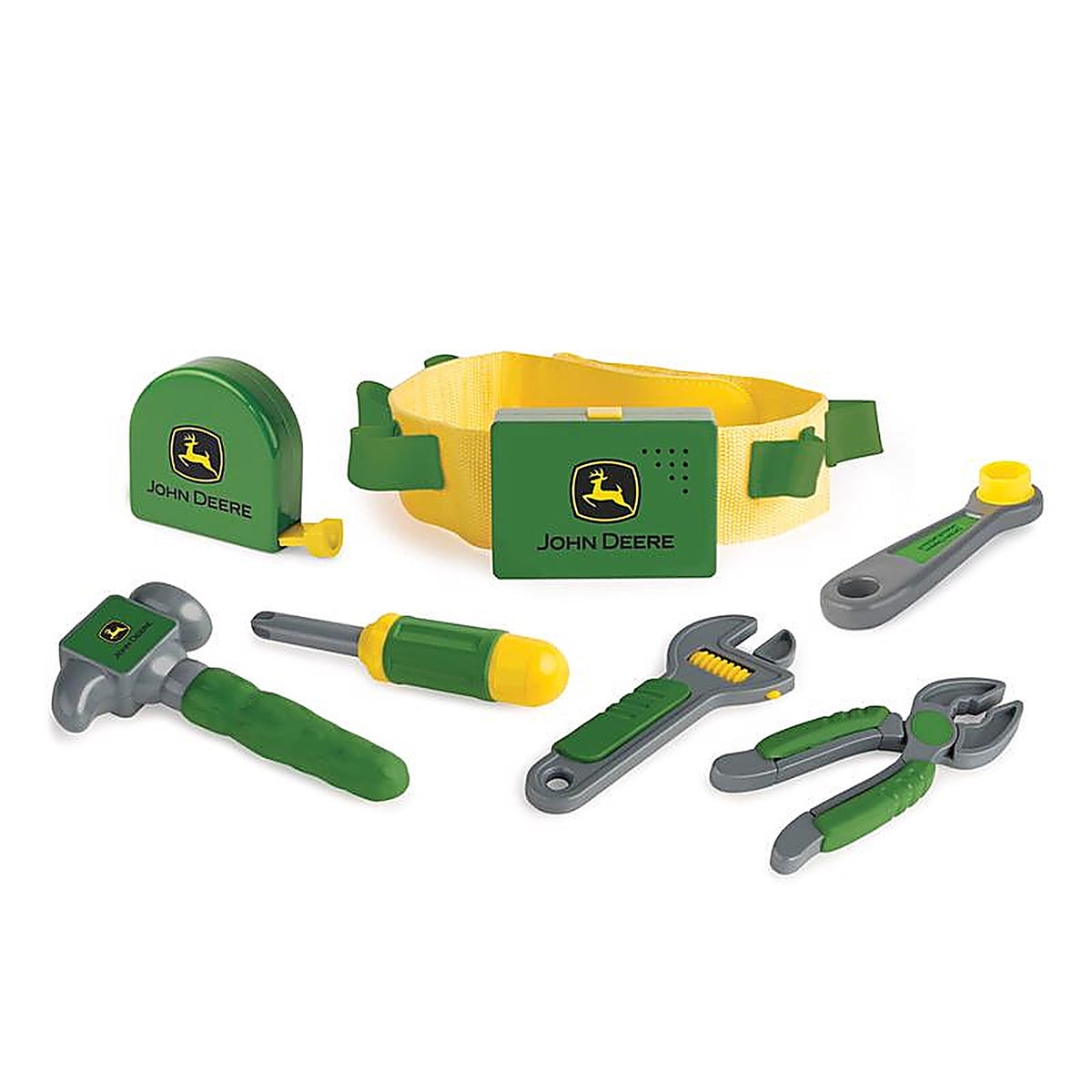 Tomy - 35070V4 - John Deere Talking Tool Belt Set Green/Yellow 7 Piece