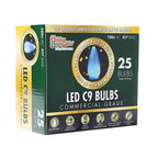 Holiday Bright Lights BU25LEDSC9-OBLA LED C9 Blue 25 count Replacement Christmas Light Bulbs
