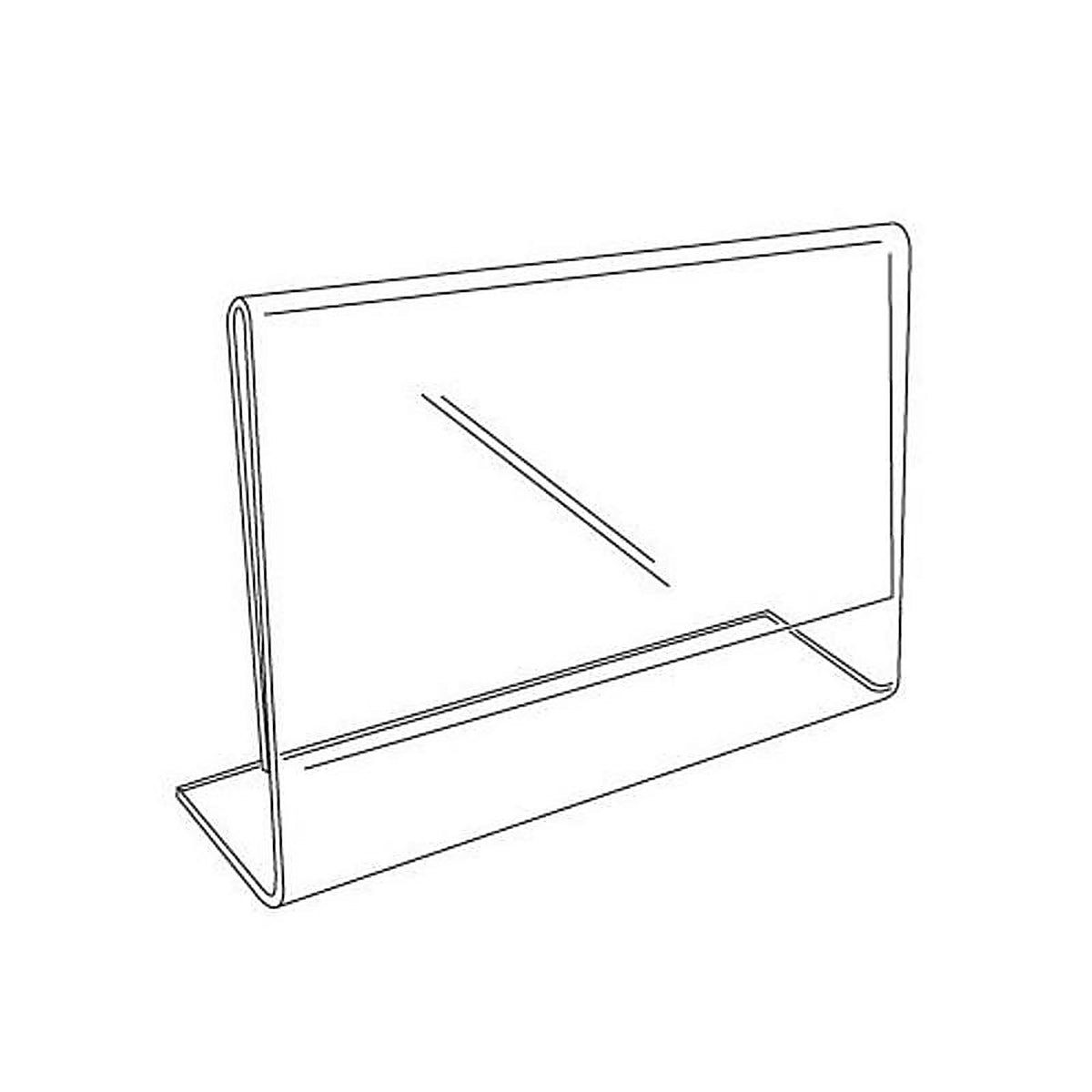Kinter 150802-ACE 5-1/2 in. H X 1-7/16 in. W X 7-1/2 in. L Clear SLANT BACK Slant Back Sign Holder Plastic