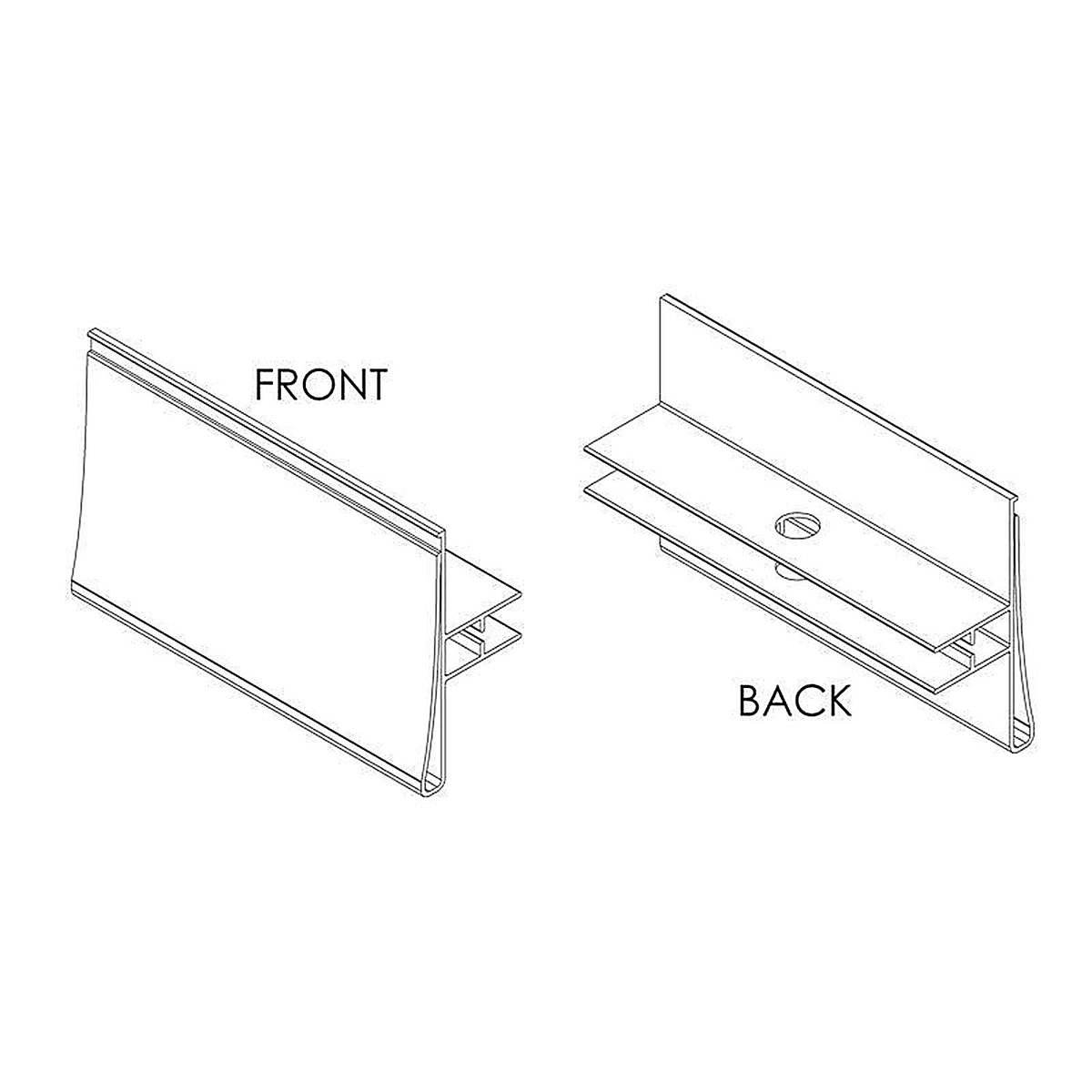 Kinter 108848-ACE 9/16 in. H X 1-5/16 in. W X 2-3/16 in. L Clear SCAN HOOK Peg Hook Fronts Plastic