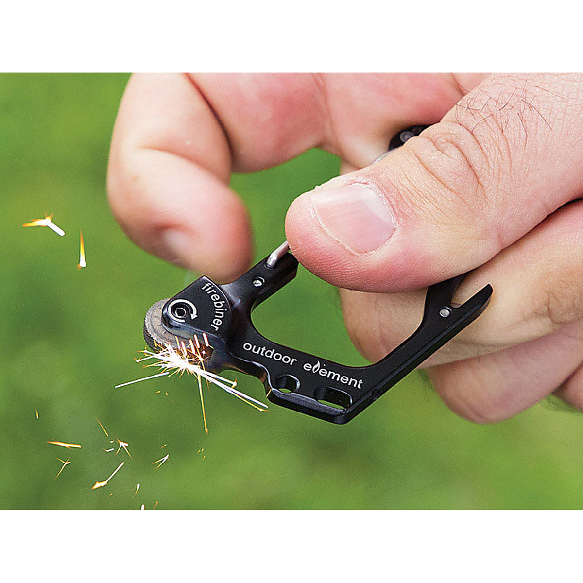 Outdoor Element - F1RB - Firebiner 6-In-1 Flint Multi-Tool Carabiner Stainless Steel 1 Pack