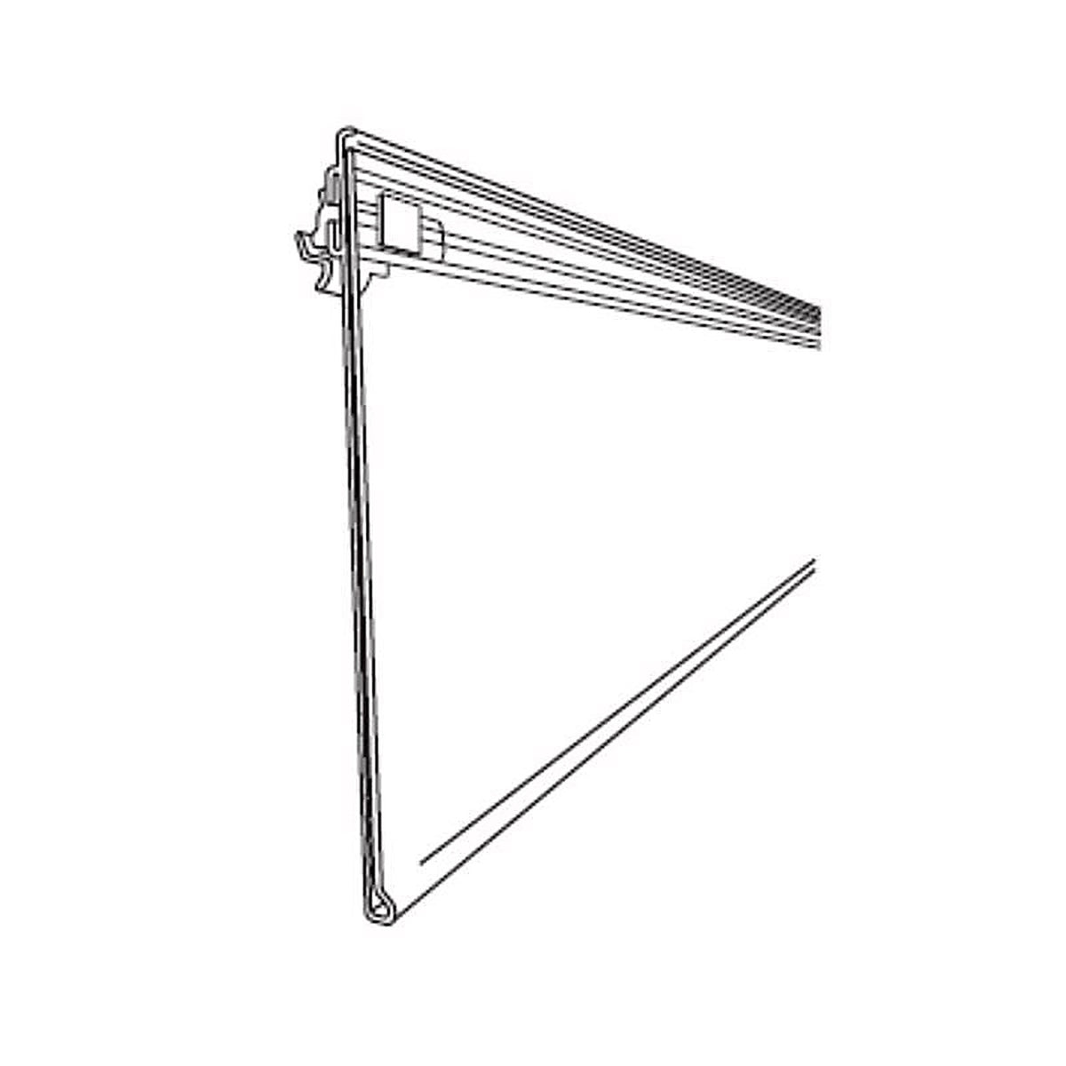 Kinter 108838-24-ACE 4.75 in. H X 0.67 in. W X 23.625 in. L Clear Utility/Parts POP Ticket Holder Plastic