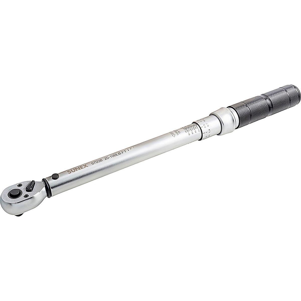 Sunex - 97038 - 3/8 Inch Drive 20-100 ft-Lb (25 135 Nm) Dual-Direction Torque Wrench