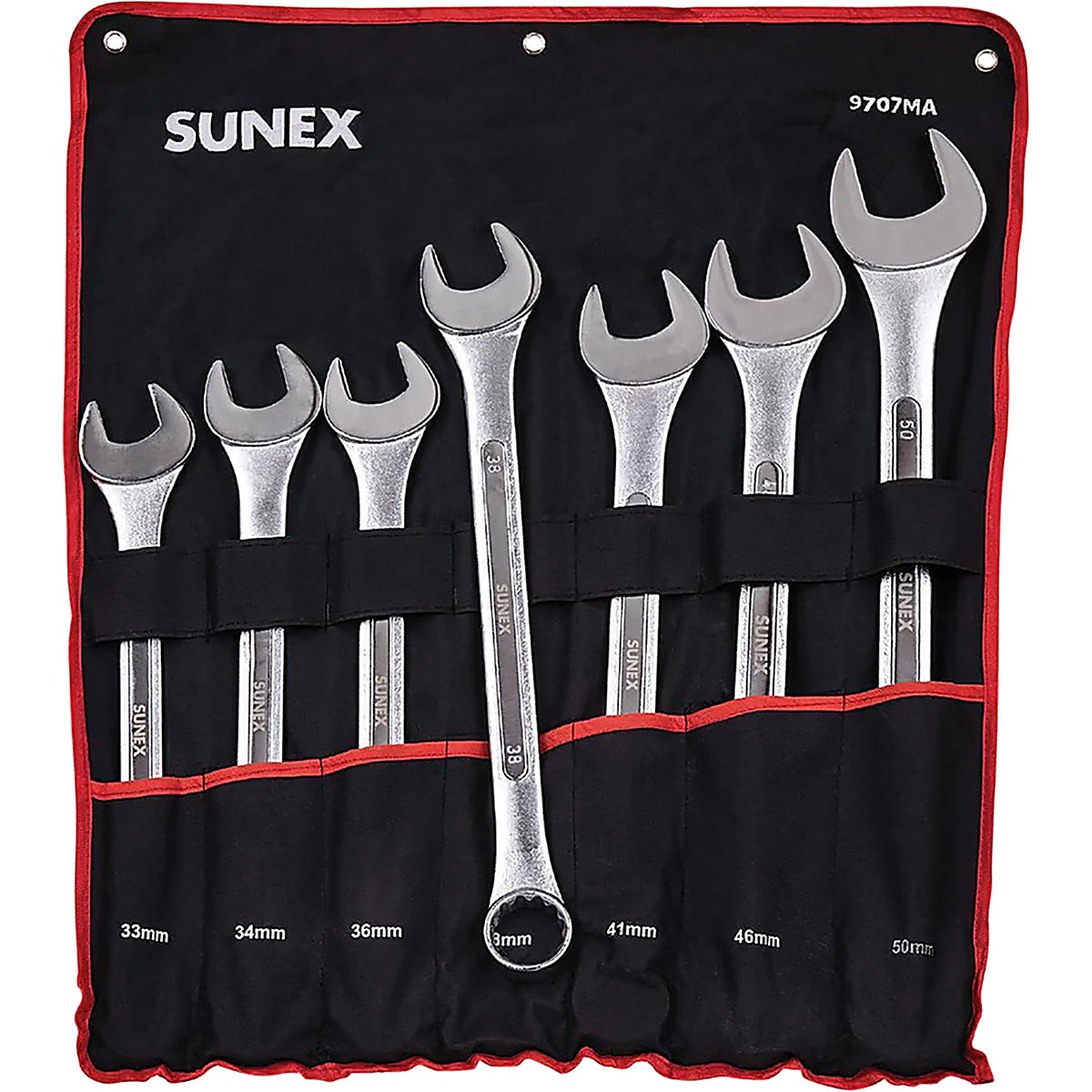 Sunex Tools - 9707MA - 7 Piece Me Rsd Pnl Jumbo Combo Wrench