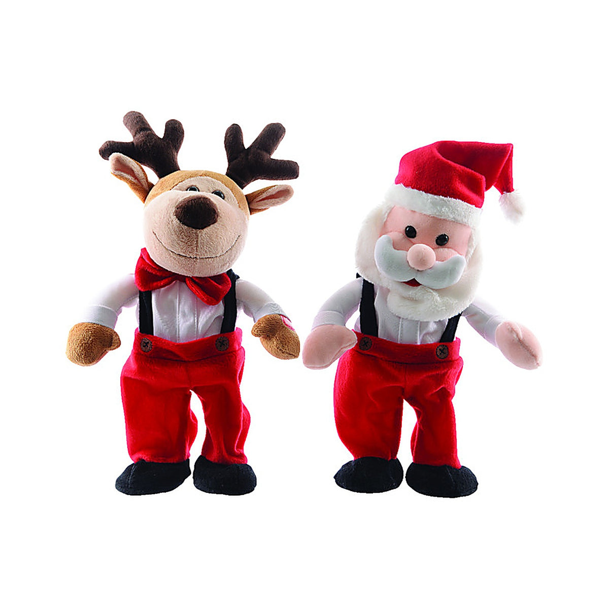 Decoris 548684 Red/White Dancing Reindeer or Santa Christmas Decor