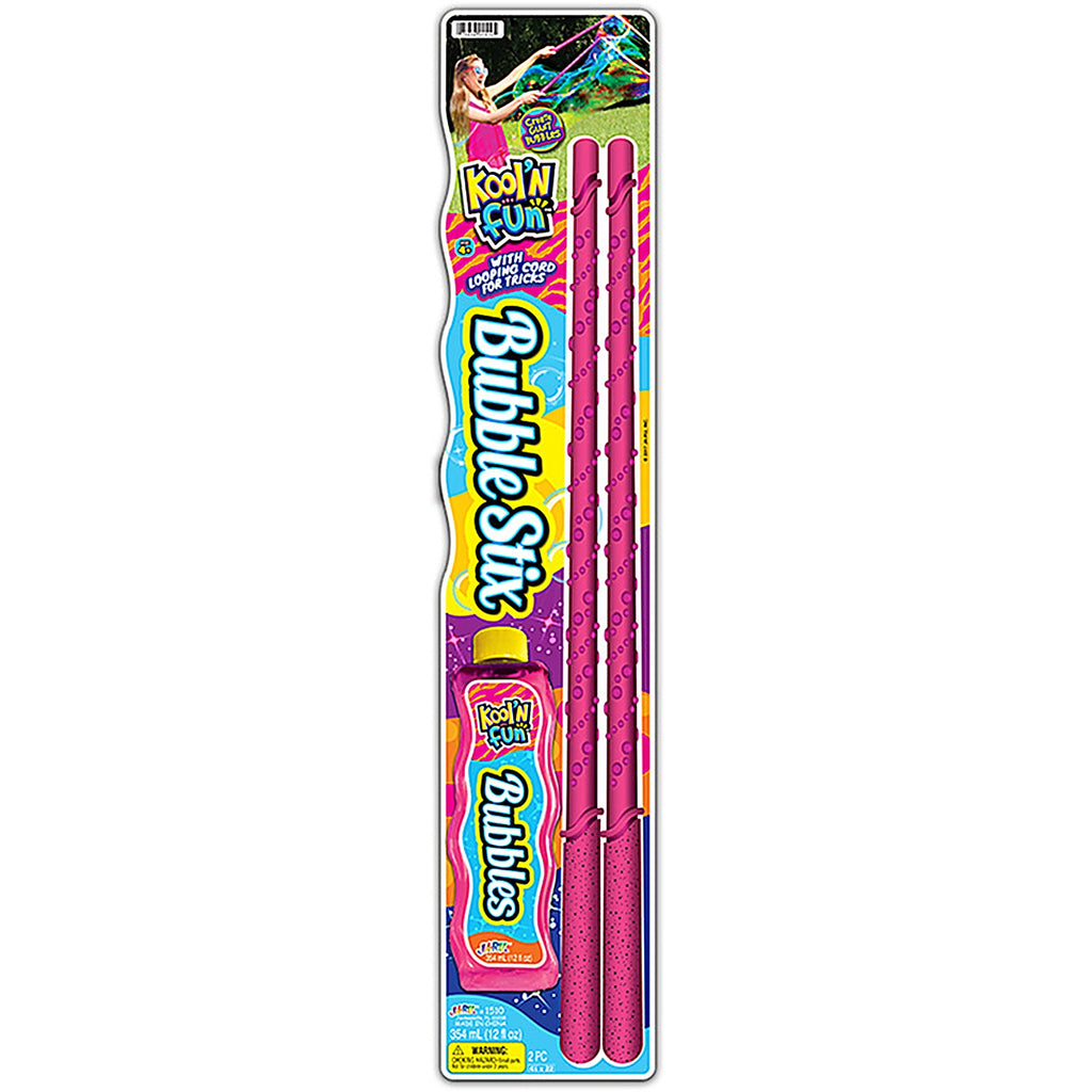 JA-RU 1510 Kool N Fun Kool N Fun Bubble Set with Wand Plastic Assorted 3/pc.
