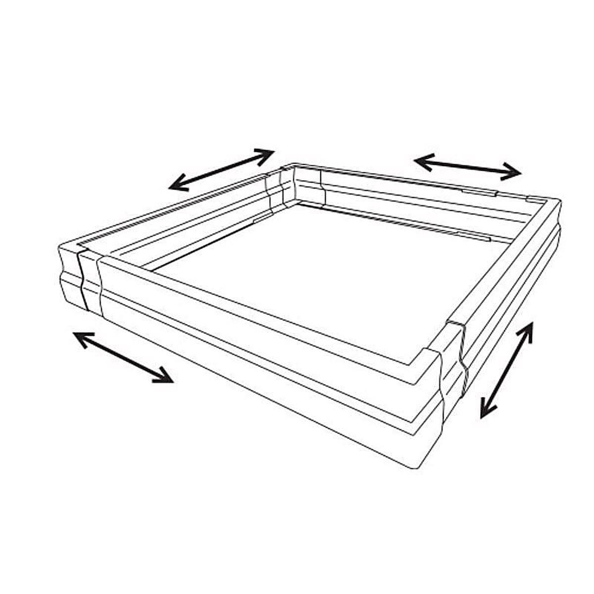 Kinter 107147B-ACE 6 in. H X 28 in. W X 28 in. L Black Large Adjustable Pallet Guard Plastic