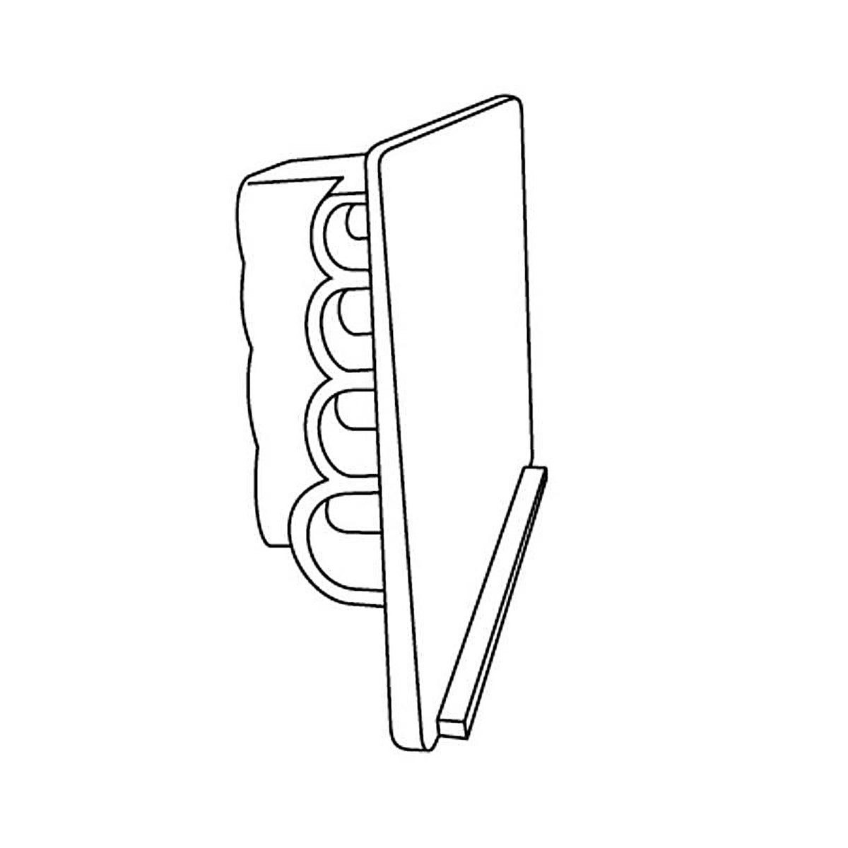 Kinter 109502-ACE 1.25 in. H X 0.06 in. W X 2 in. L Clear ADHESIVE TAGS Quad Wire Label Holder Plastic