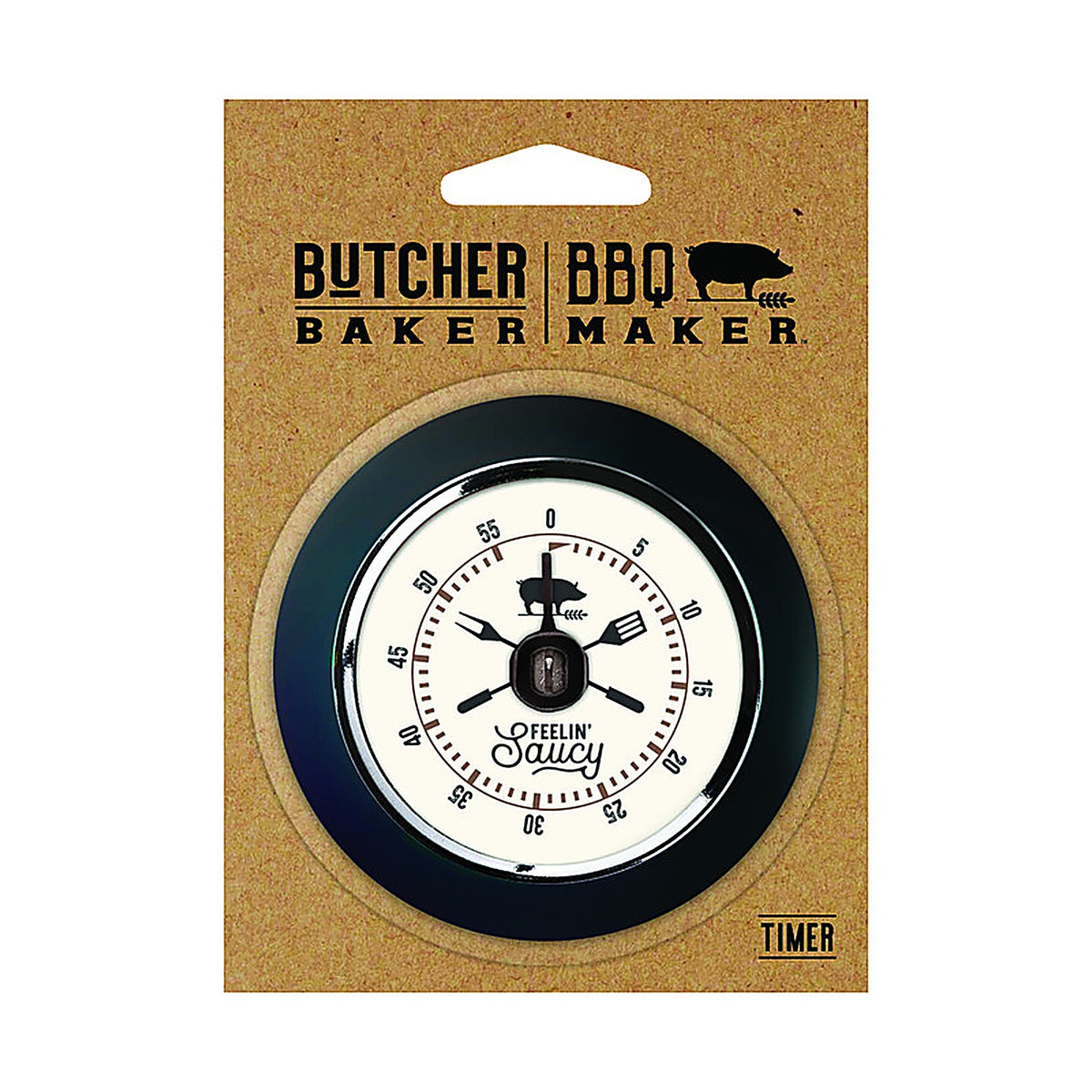 Open Roads 90170855 Butcher Baker BBQ Maker Feelin Saucy Timer Metal/Plastic 1/Pack
