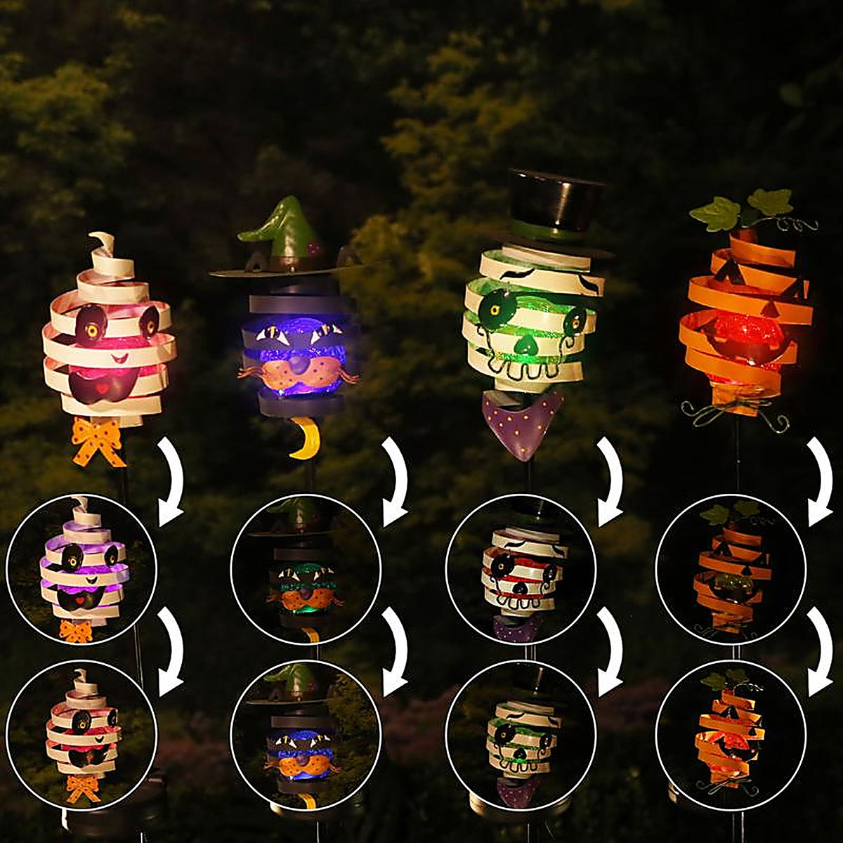 Alpine - SLL1190ABB - LED Bouncy Halloween Stake Yard Decor
