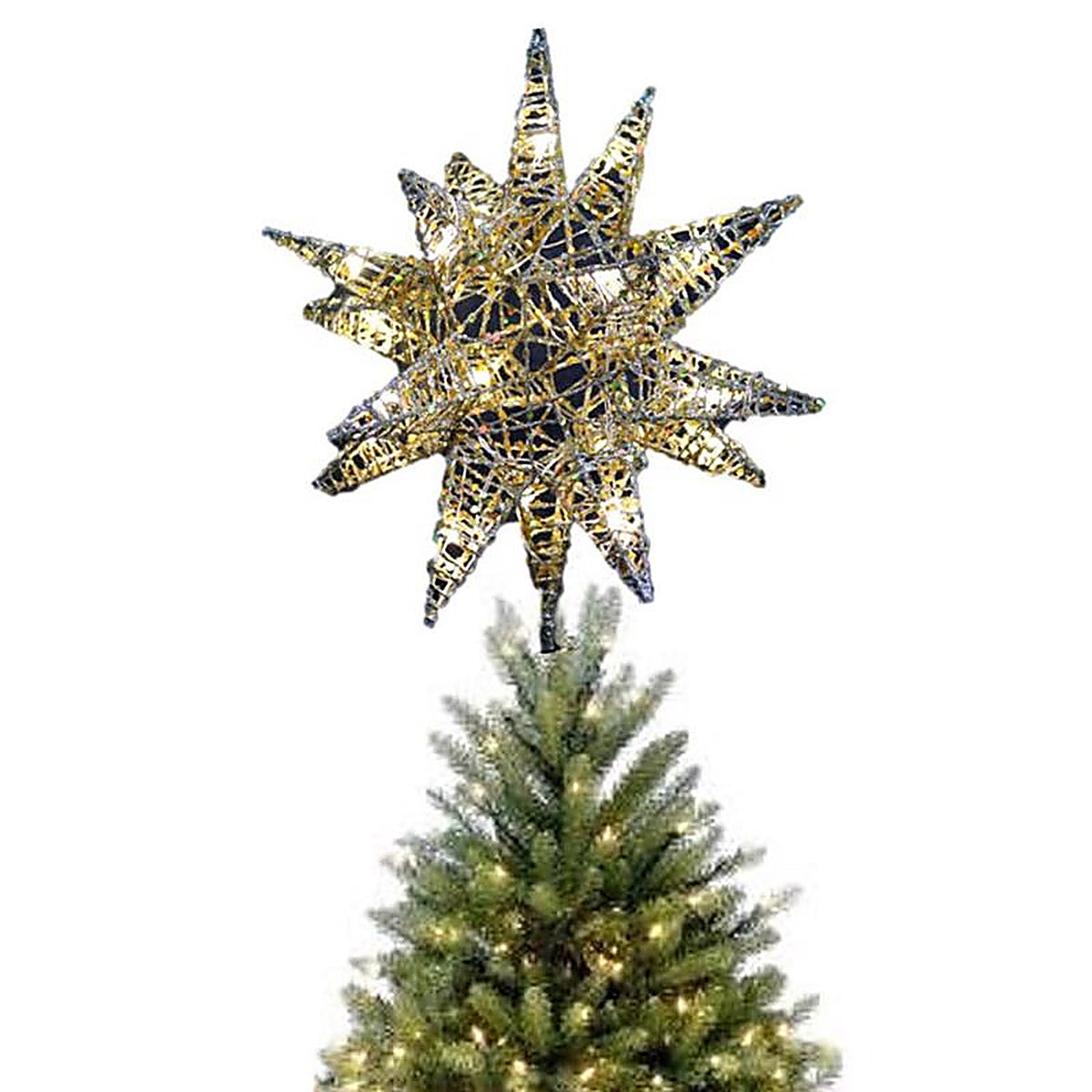 Celebrations 49236-71 LED Gold Microdot Star Tree Topper