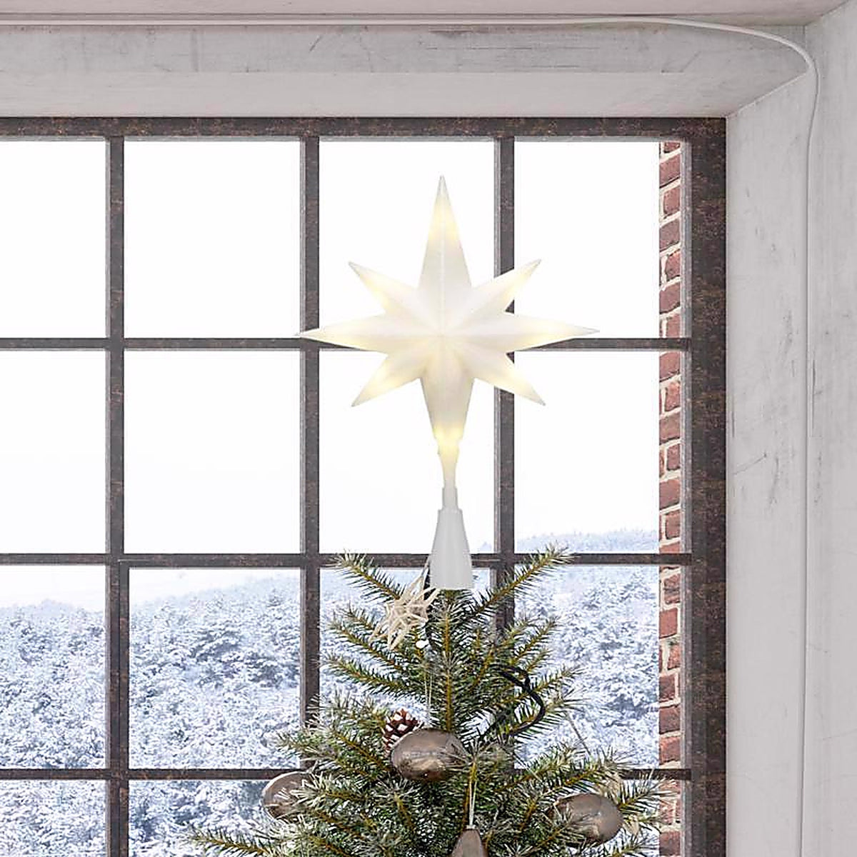 Celebrations 49184-71 LED White LED Star Tree Topper