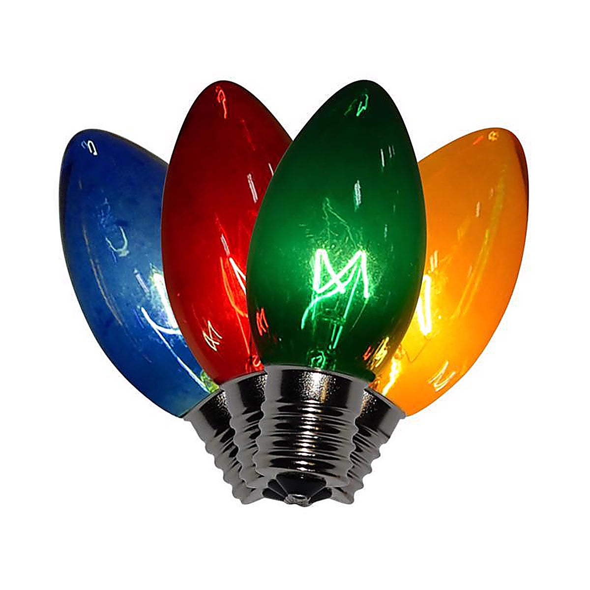 Celebrations UTRU2211 Incandescent Multi-color 4 count Replacement Christmas Light Bulbs