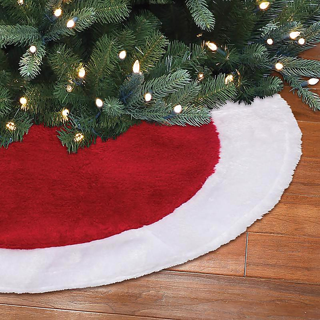 Dyno 2186809-1AC Red Plush Tree Skirt Christmas Decoration