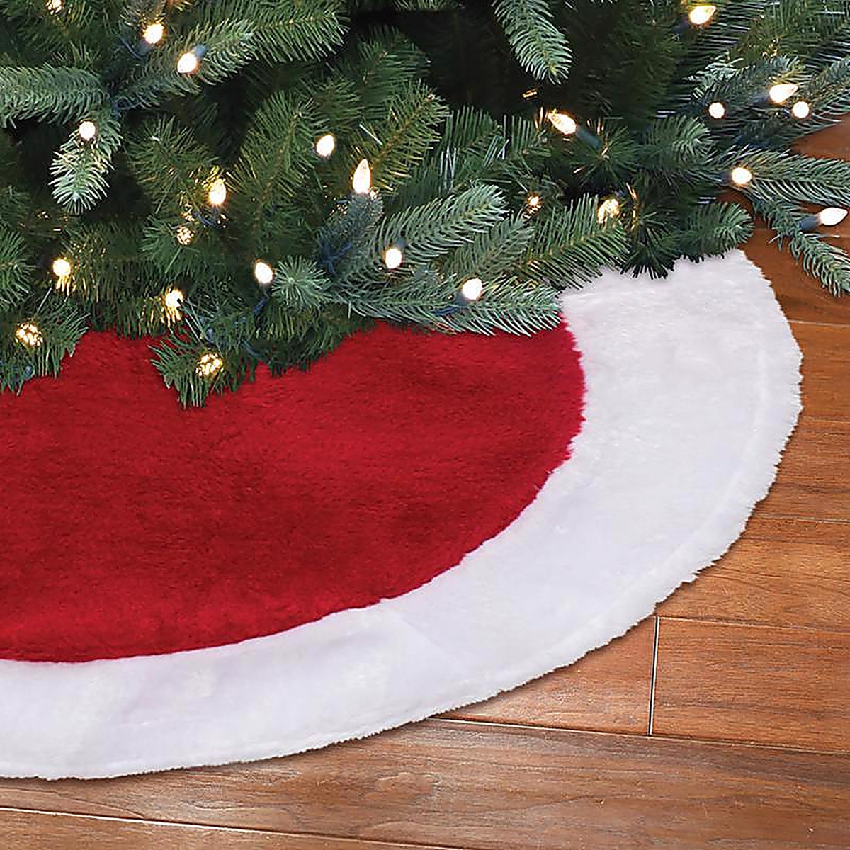 Dyno 2186809-1AC Red Plush Tree Skirt Christmas Decoration