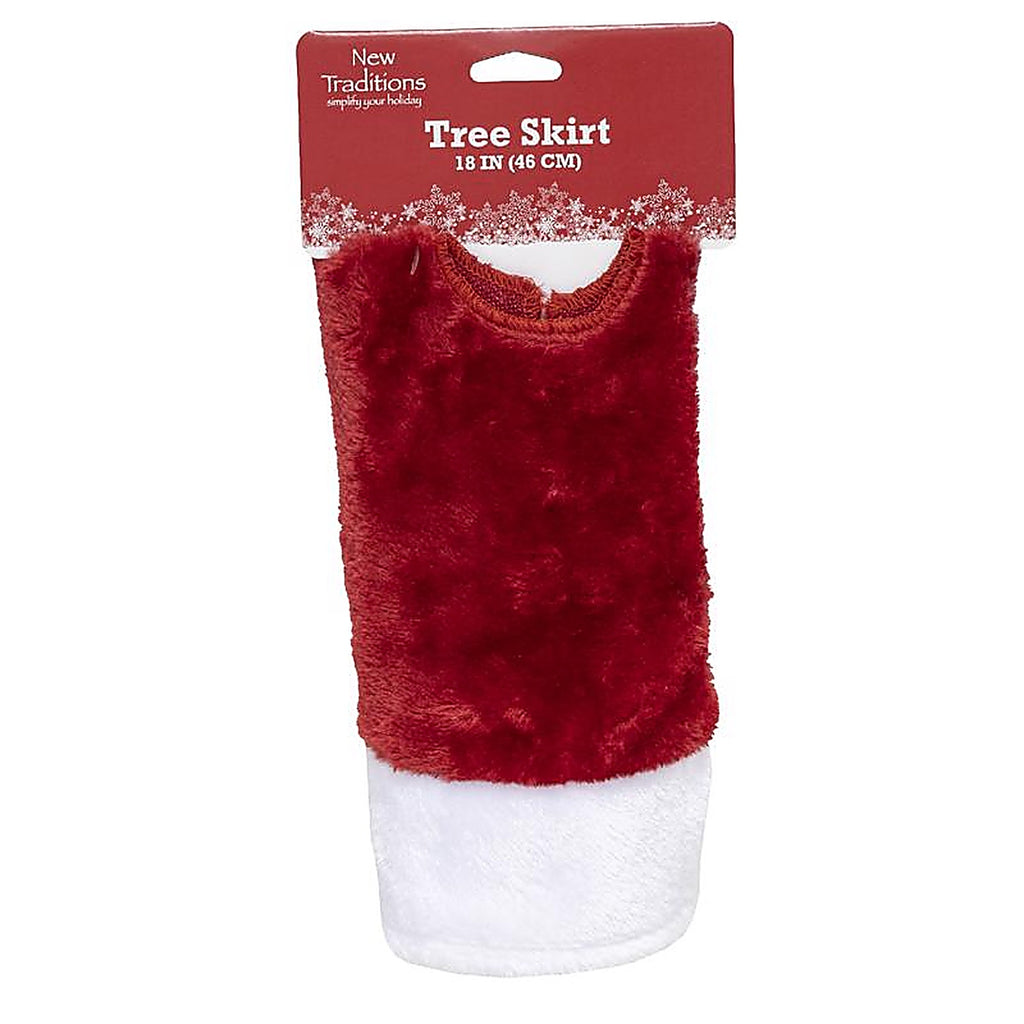 Dyno 2186809-1AC Red Plush Tree Skirt Christmas Decoration