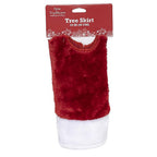 Dyno 2186809-1AC Red Plush Tree Skirt Christmas Decoration